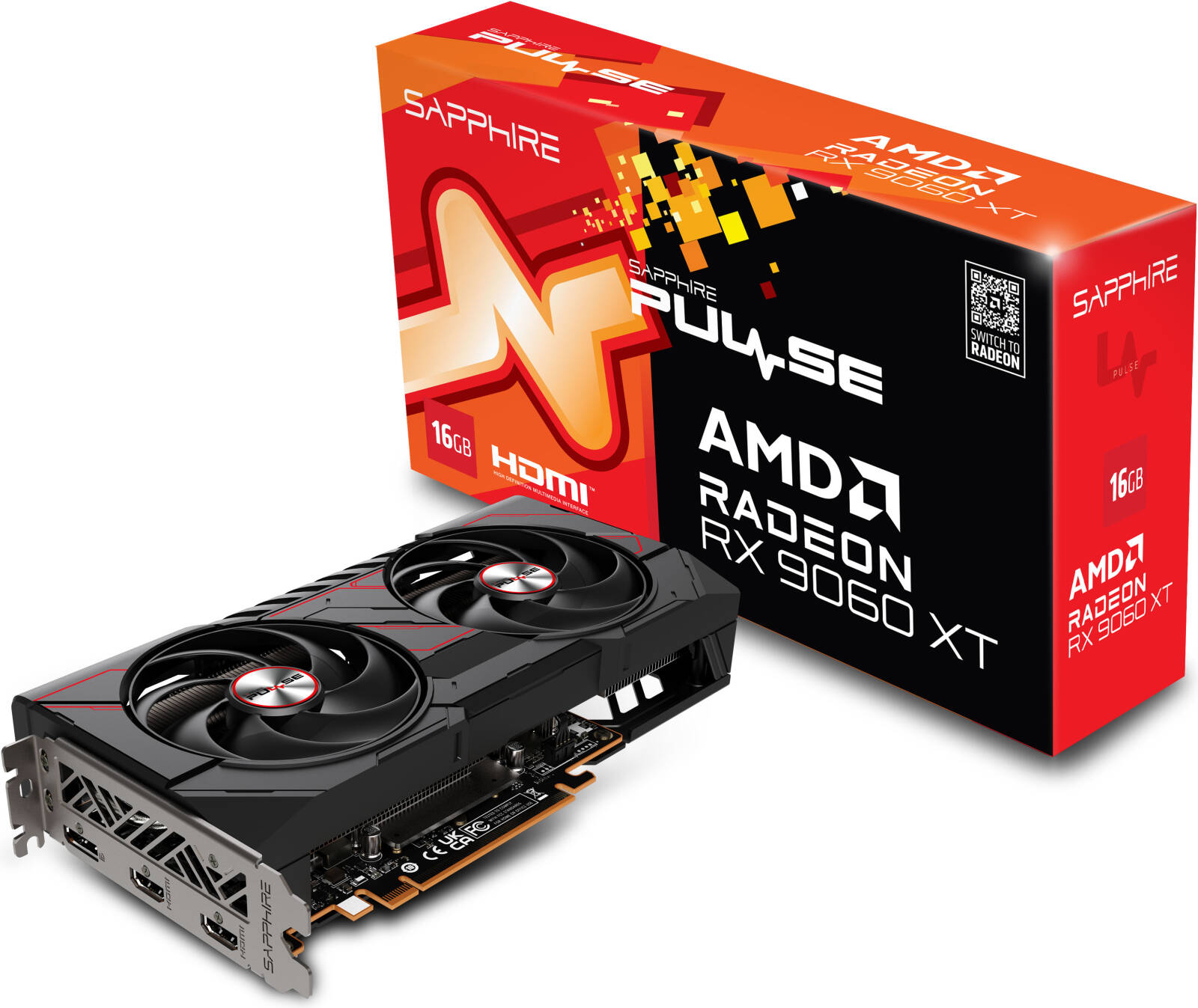 Sapphire Pulse AMD Radeon RX 9060 XT Gaming OC 8Gb