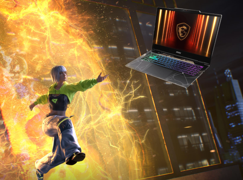 MSI Cyborg 15 B2RWEKG 225 Gaming Laptop with Intel® Core™ 7 240H, 16GB DDR5, 512GB SSD, 15.6" FHD IPS AND NVIDIA GeForce RTX 5060 8gb Graphics Card